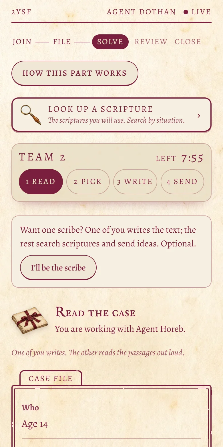 Step 1: read the case; anyone can offer to be the scribe