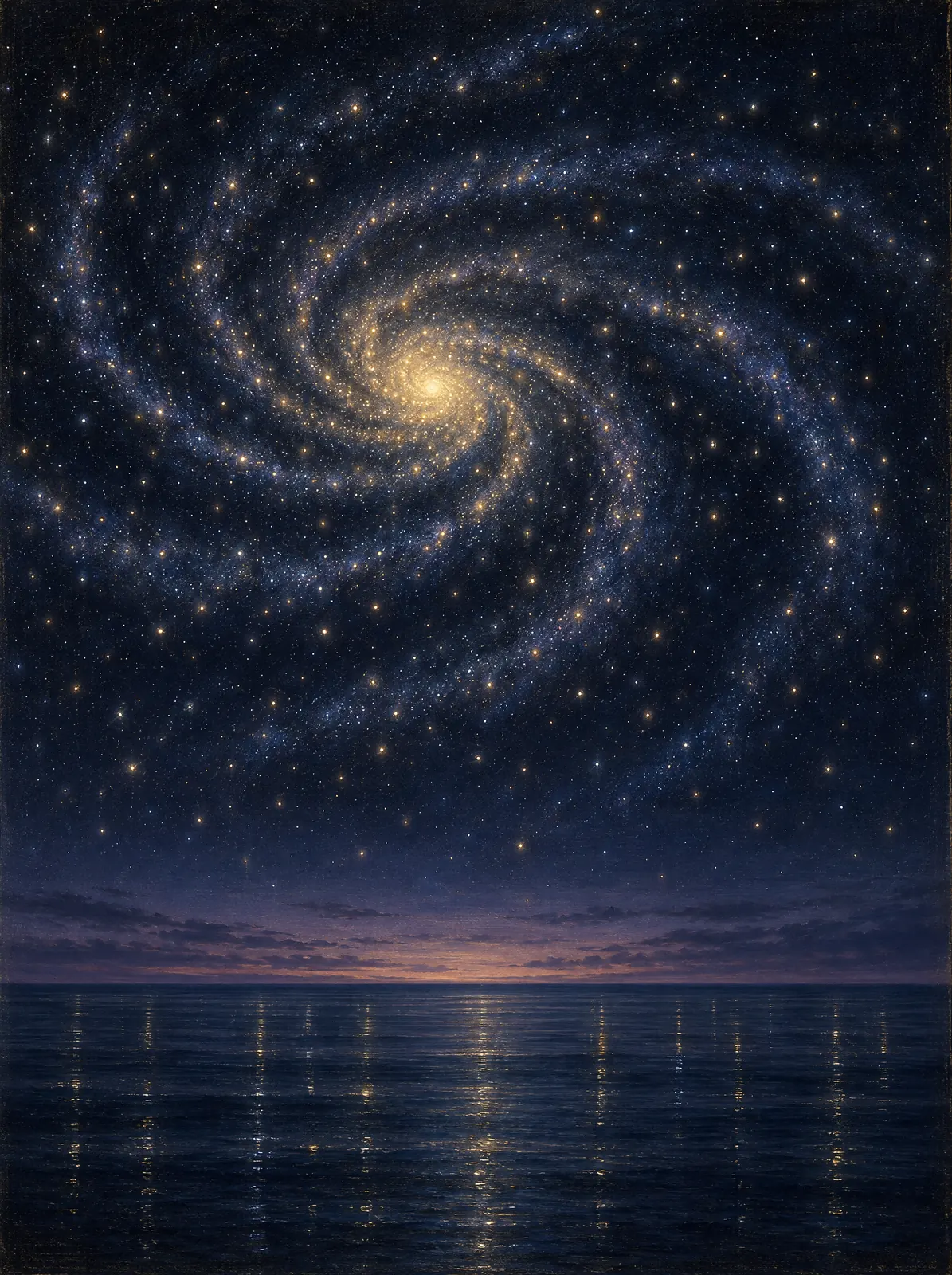 A night sky of countless lights